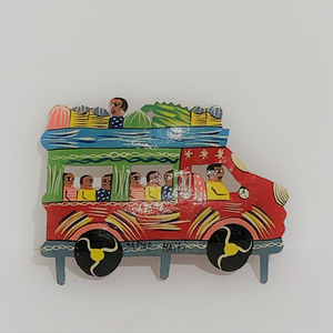 Hand Crafted Metal Traditional Haitian Travel Bus